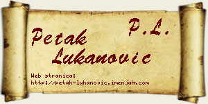 Petak Lukanović vizit kartica